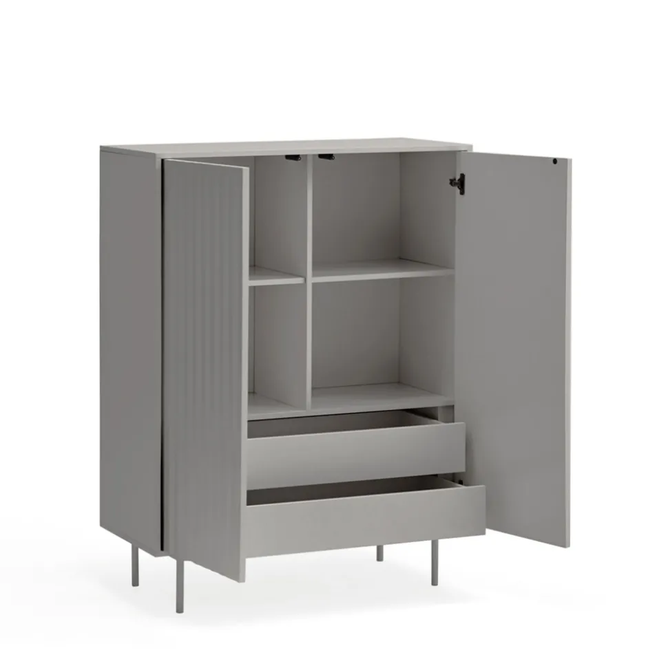 SIERRA Buffet haut en bois 2 portes 2 tiroirs