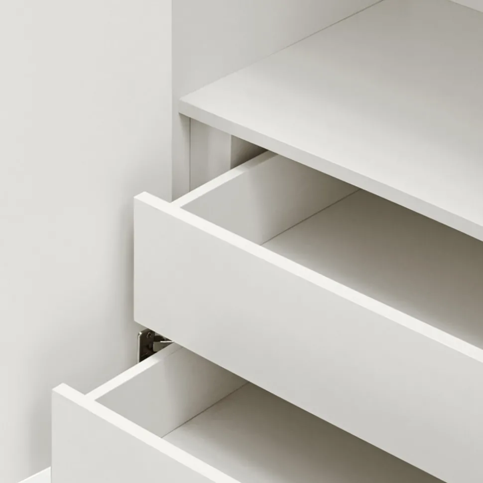 SIERRA Buffet haut en bois 2 portes 2 tiroirs
