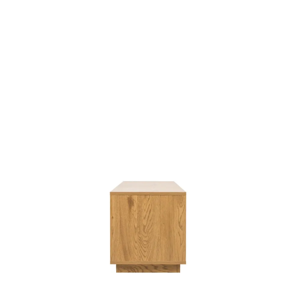 SINCE Meuble tv 2 tiroirs, 2 niches en bois L180cm