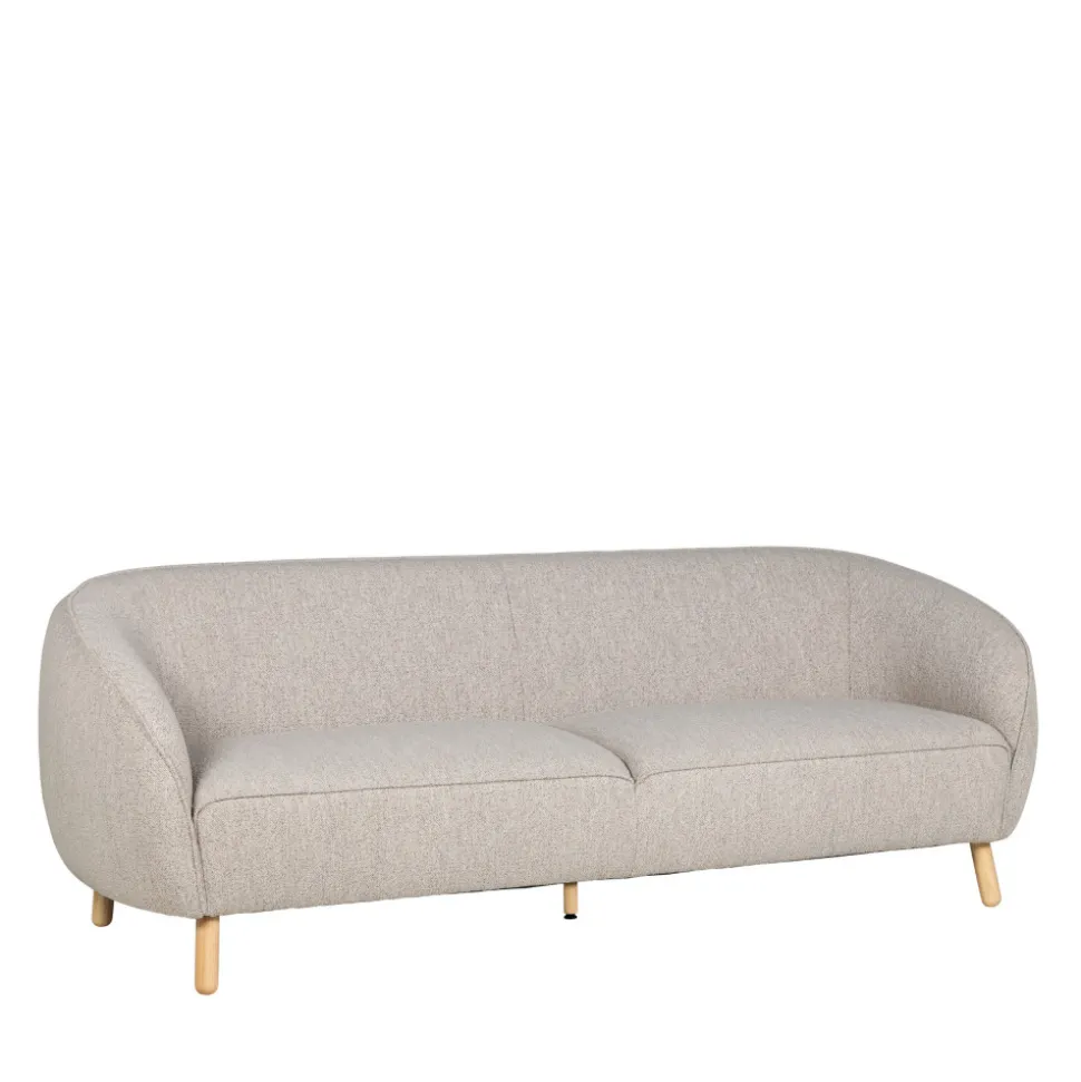 SINCLAIR Canapé 3 places en tissu bouclette