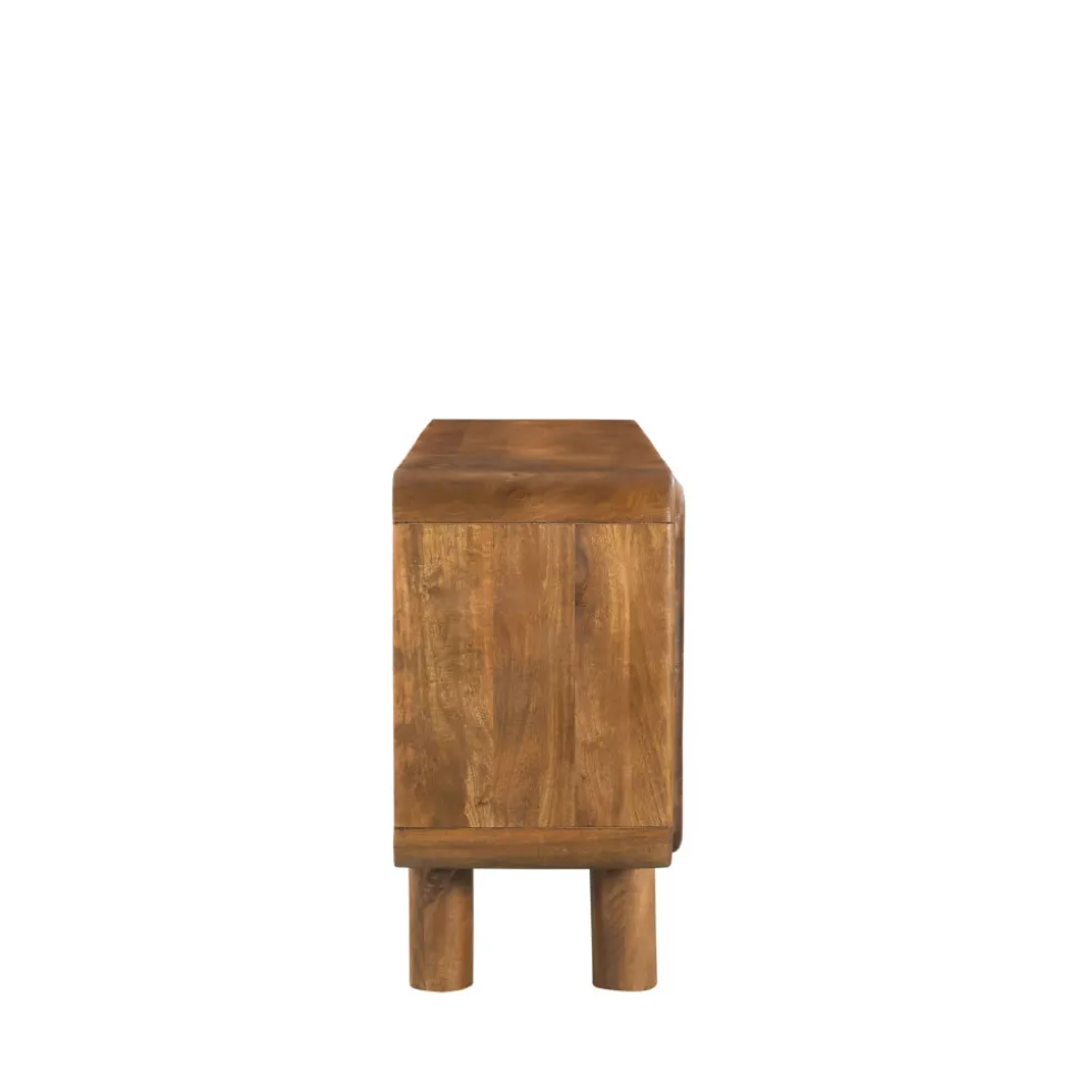 SIRA Buffet 4 portes en bois massif L160cm