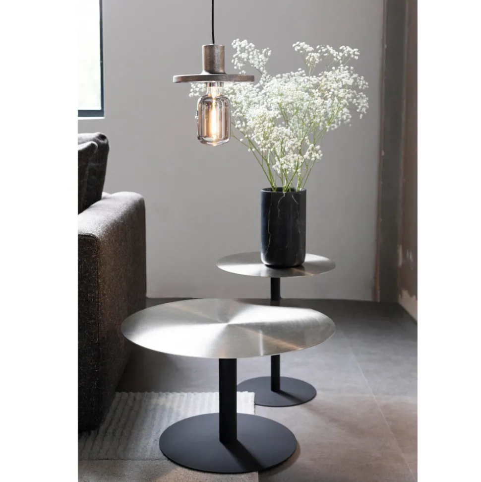 SNOW Table basse ronde en métal brossé ø60cm