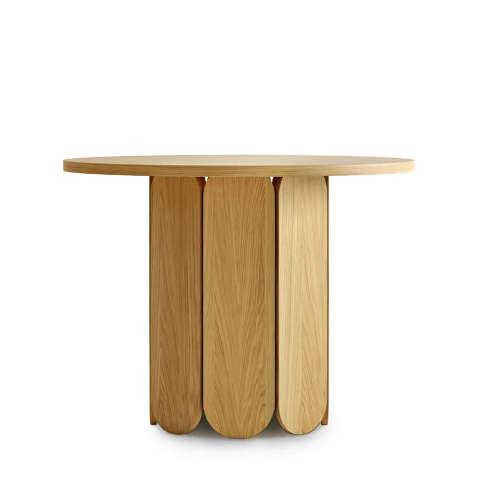 SOFT Table à manger 4 personnes ronde en bois