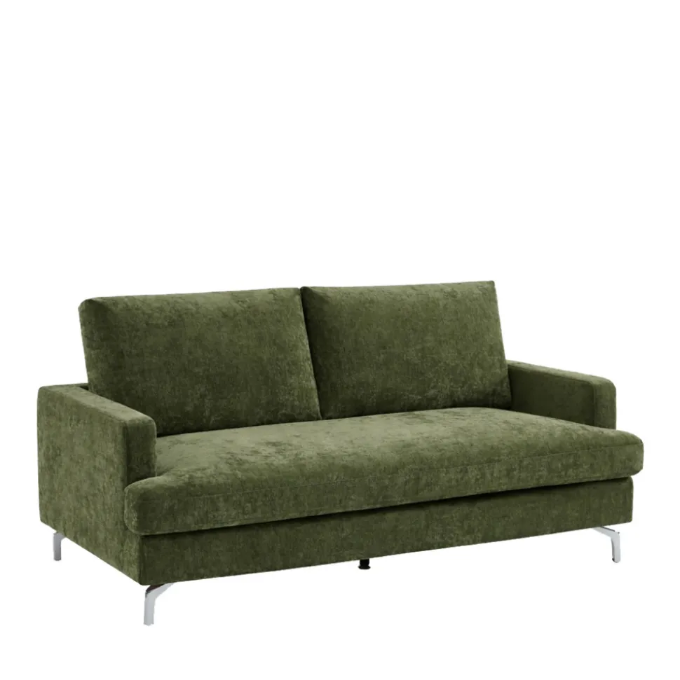 SOPHIE Canapé 3 places en tissu pieds chrome