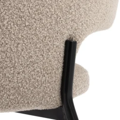 SOREN Lot de 2 chaises en tissu bouclette et métal