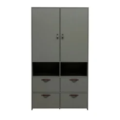 STAGE Armoire 2 portes 4 tiroirs en bois