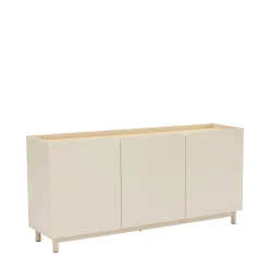STANLEY Buffet 3 portes en bois et métal L160cm