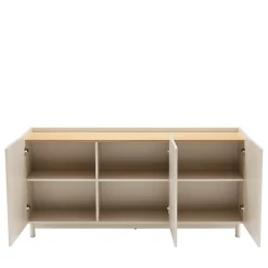STANLEY Buffet 3 portes en bois et métal L160cm