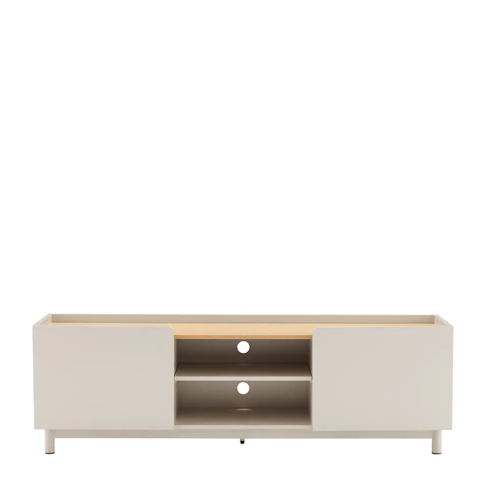 STANLEY Meuble TV 2 portes en bois et métal L160cm