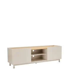 STANLEY Meuble TV 2 portes en bois et métal L160cm