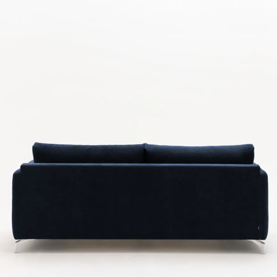 STEFFEN Canapé convertible express 3 places en tissu et pieds chrome