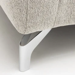 STEFFEN Canapé droit 3 places en tissu et pieds chrome
