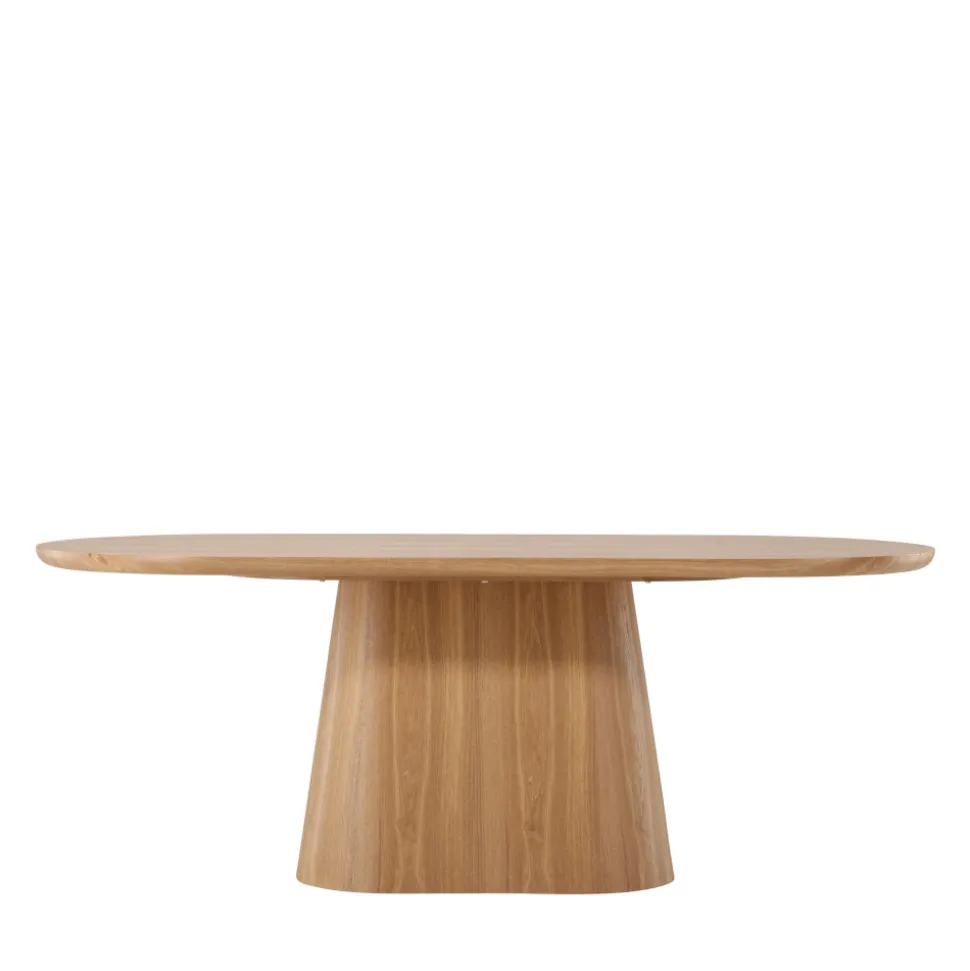 STJARNO Table à manger 8 personnes ovale en bois