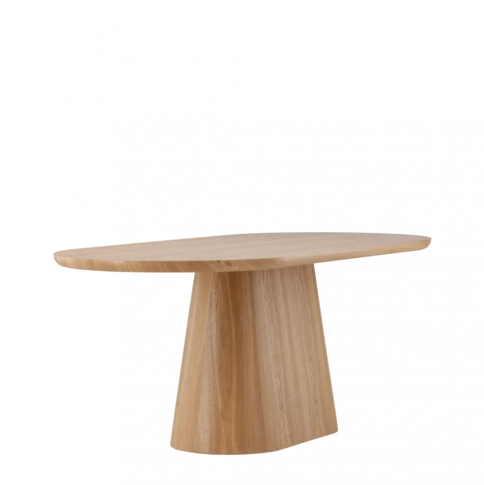 STJARNO Table à manger 8 personnes ovale en bois
