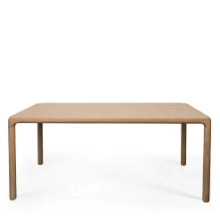 STORM Table à manger 8 personnes aux bords arrondis en bois