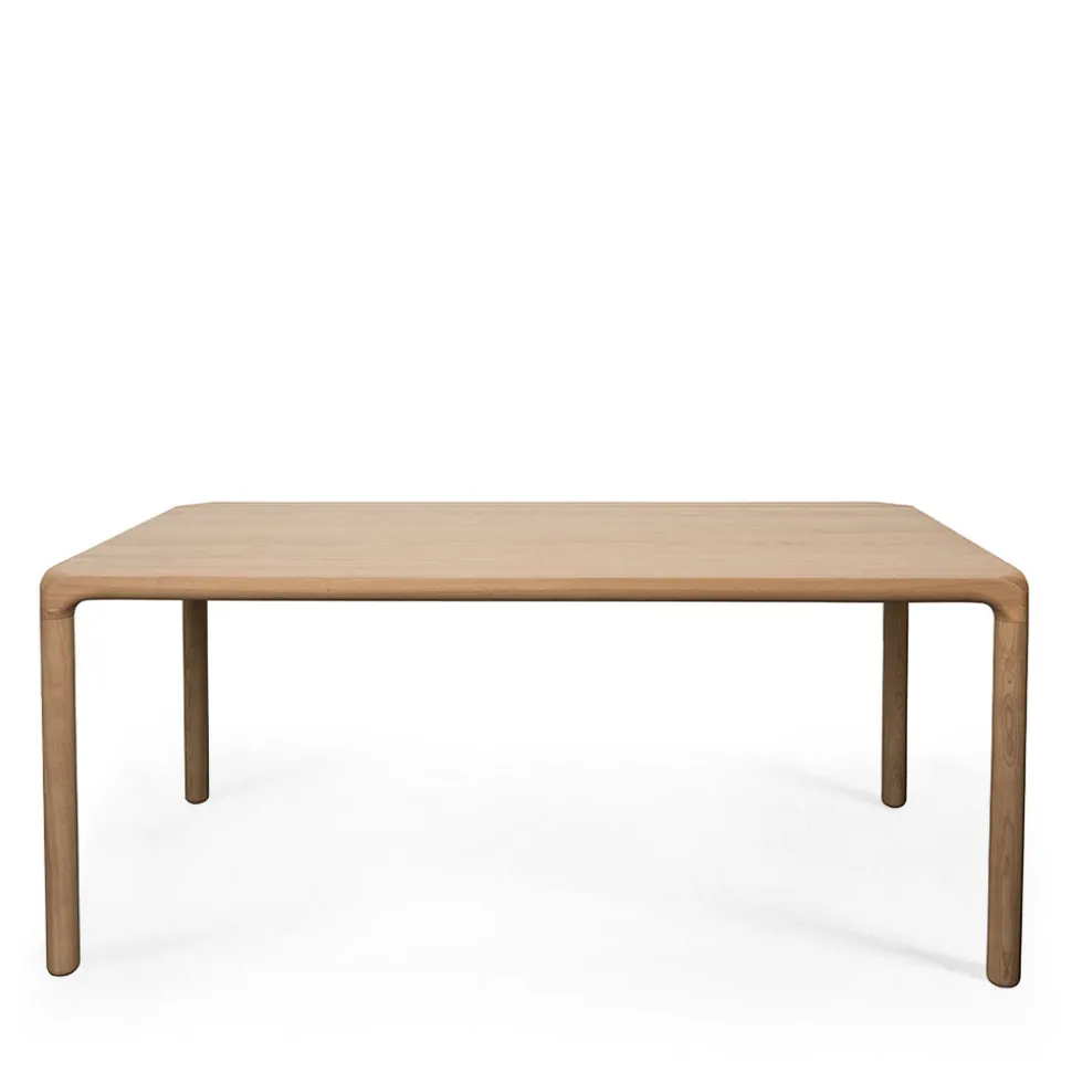 STORM Table à manger 10 personnes aux bords arrondis en bois
