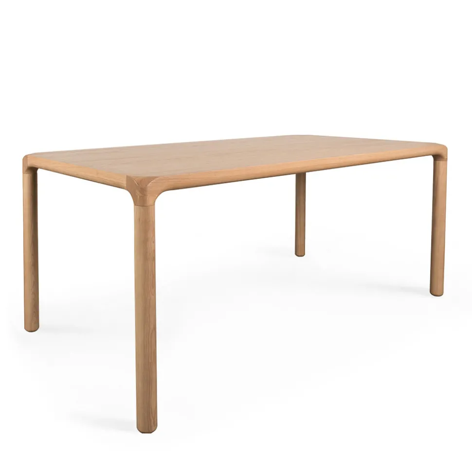 STORM Table à manger 10 personnes aux bords arrondis en bois