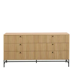 STORO Commode 6 tiroirs en bois L157.9cm