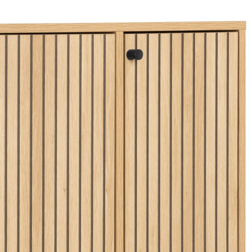 STORO Meuble à chaussures 4 portes en bois et métal L98,7cm