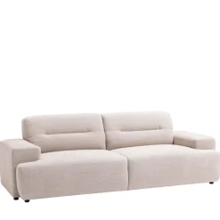 STUNE Canapé droit 4 places en tissu à accoudoirs larges