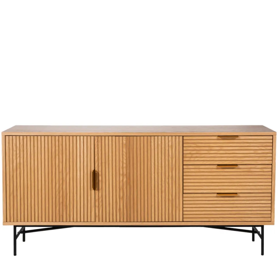 SVEG Buffet 2 portes 3 tiroirs en bois L160cm