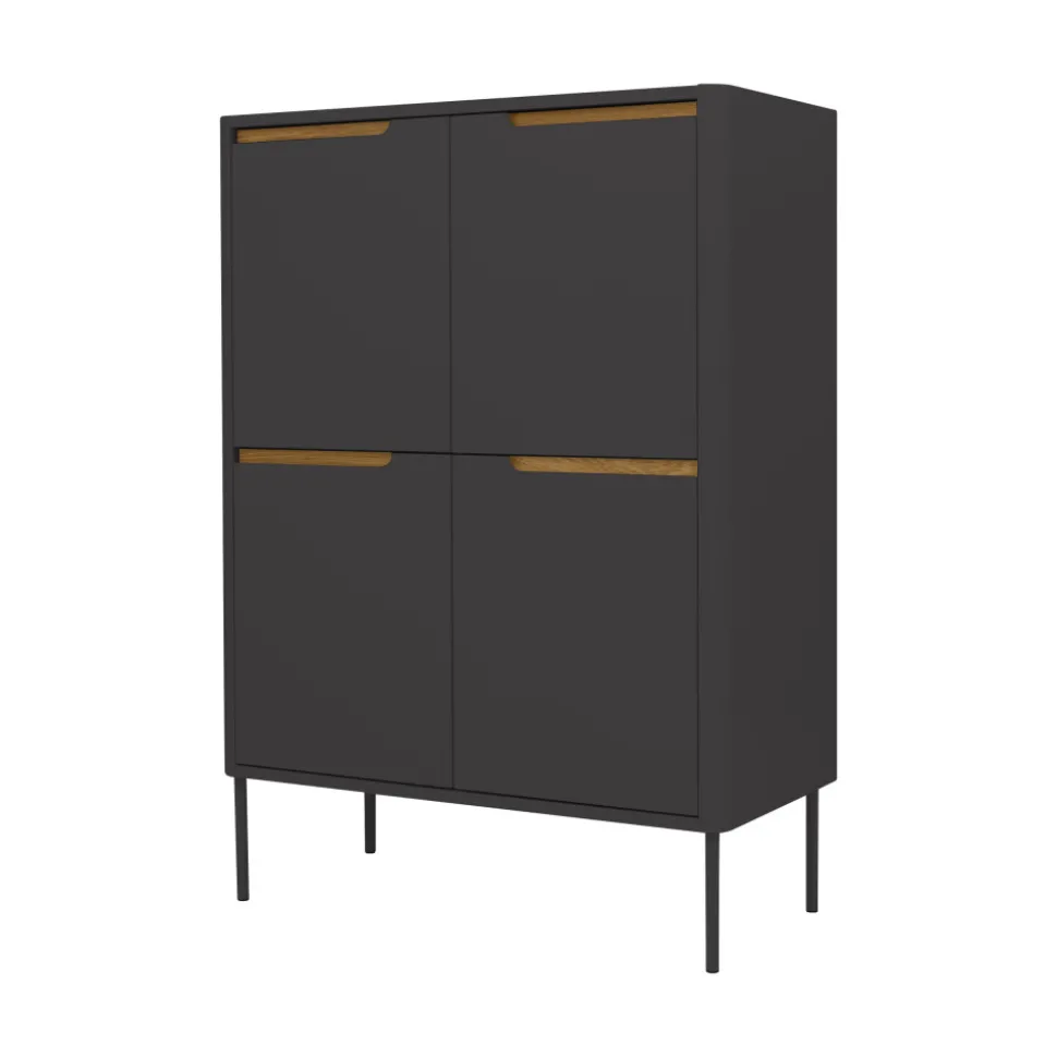 SWITCH Buffet haut en bois 4 portes H128cm