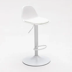 TEBAR Lot de 2 chaises de bar réglables en simili et métal H61-83cm