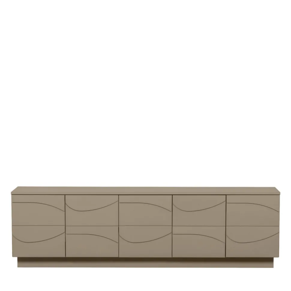TEO Meuble TV 5 portes en bois L180cm