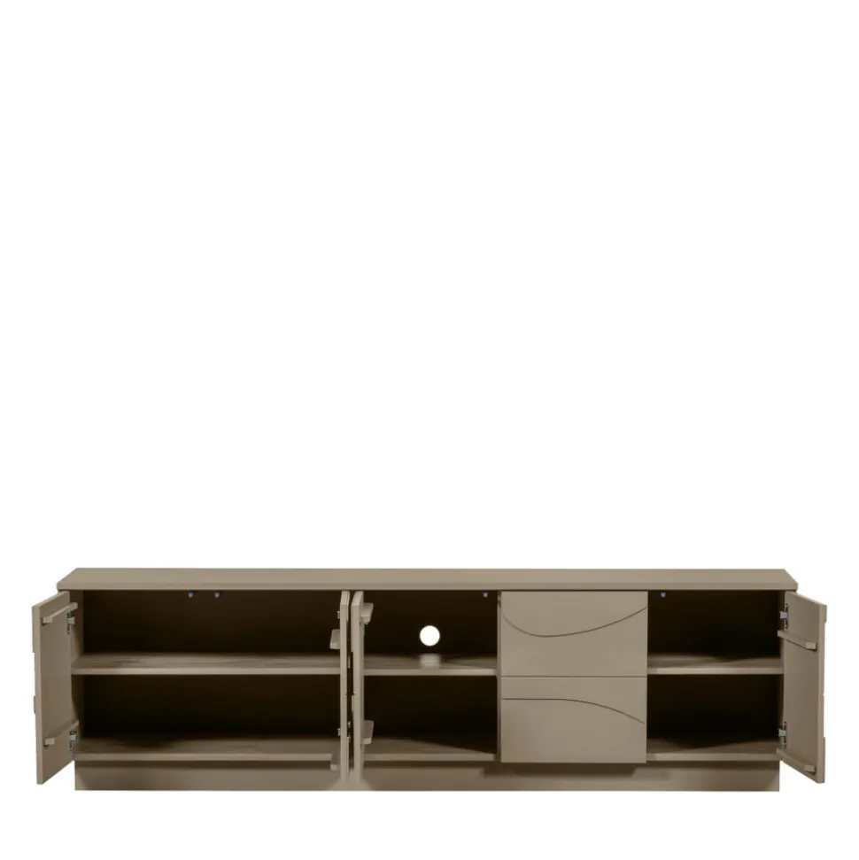 TEO Meuble TV 5 portes en bois L180cm