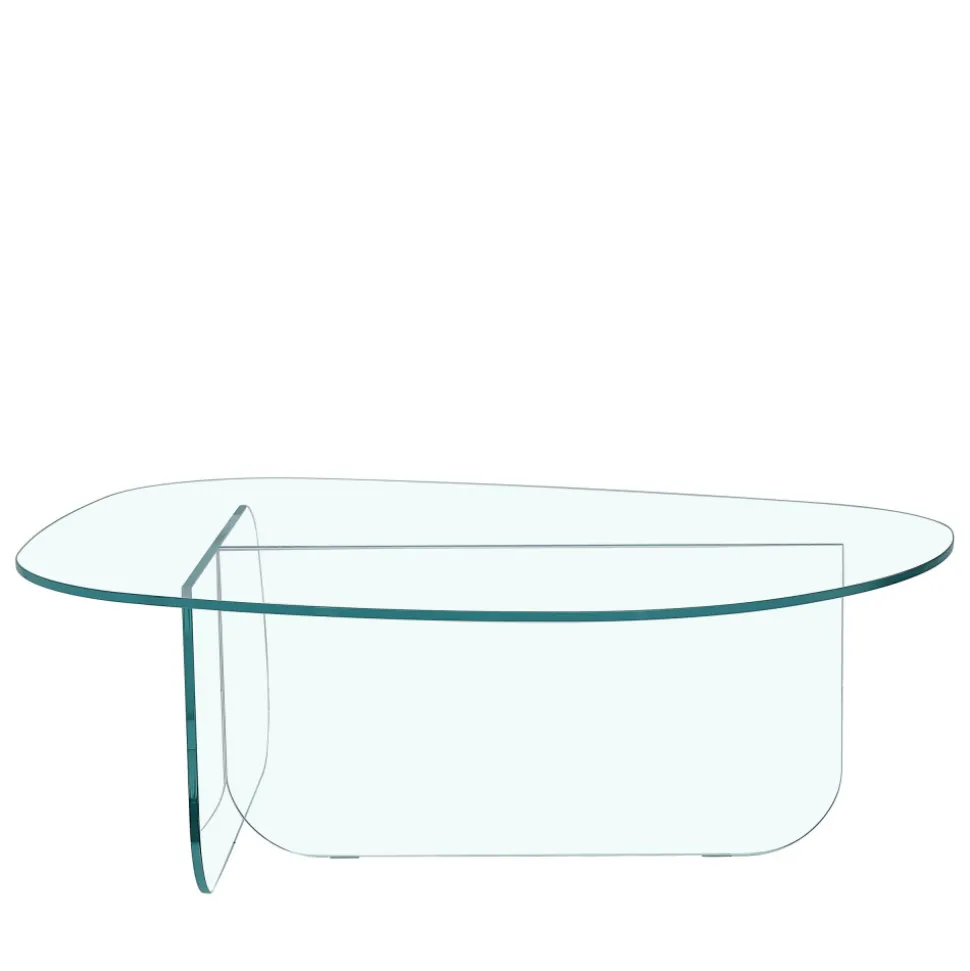 TILA Table basse organique en verre L100cm