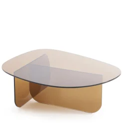 TILA Table basse organique en verre L100cm