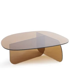 TILA Table basse organique en verre L100cm