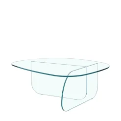TILA Table basse organique en verre L100cm