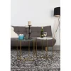 TIMPA Table d'appoint marbre et laiton
