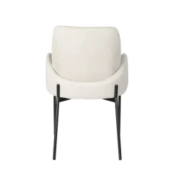 TJARDA Lot de 2 fauteuils de table en tissu et métal