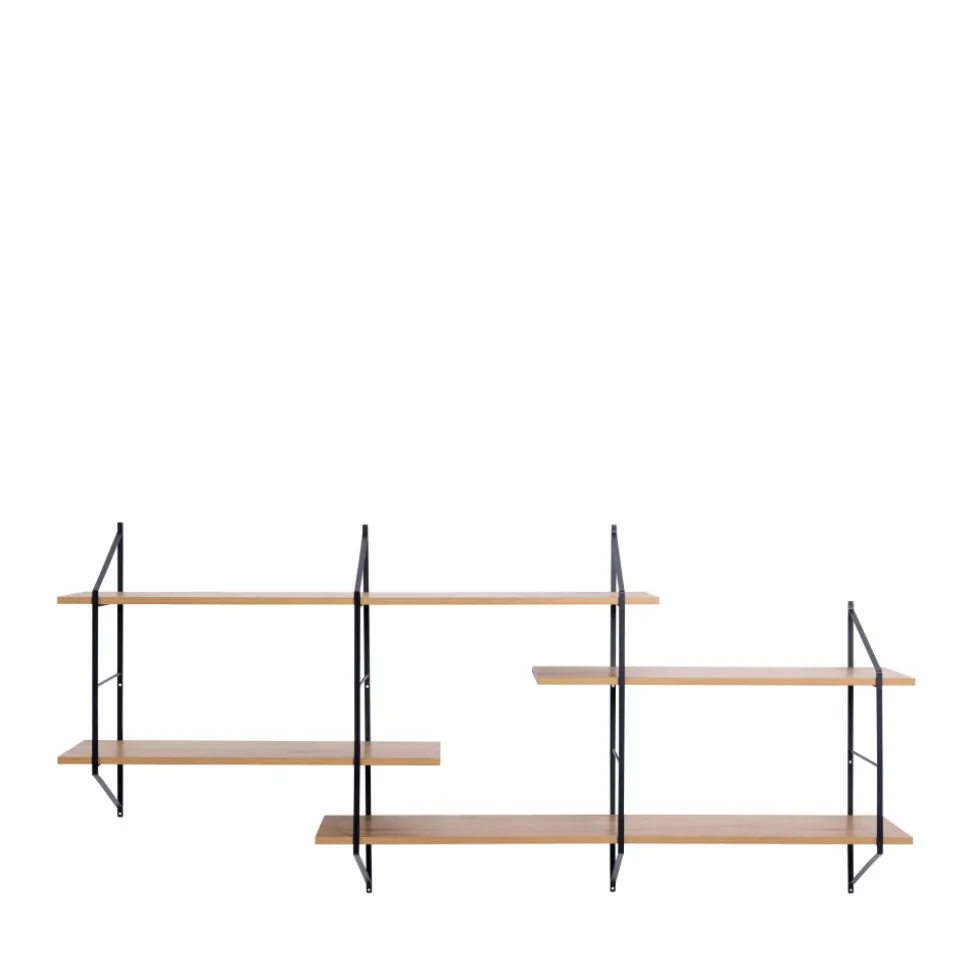 TOCRO Etagère murale en bois et métal L191cm