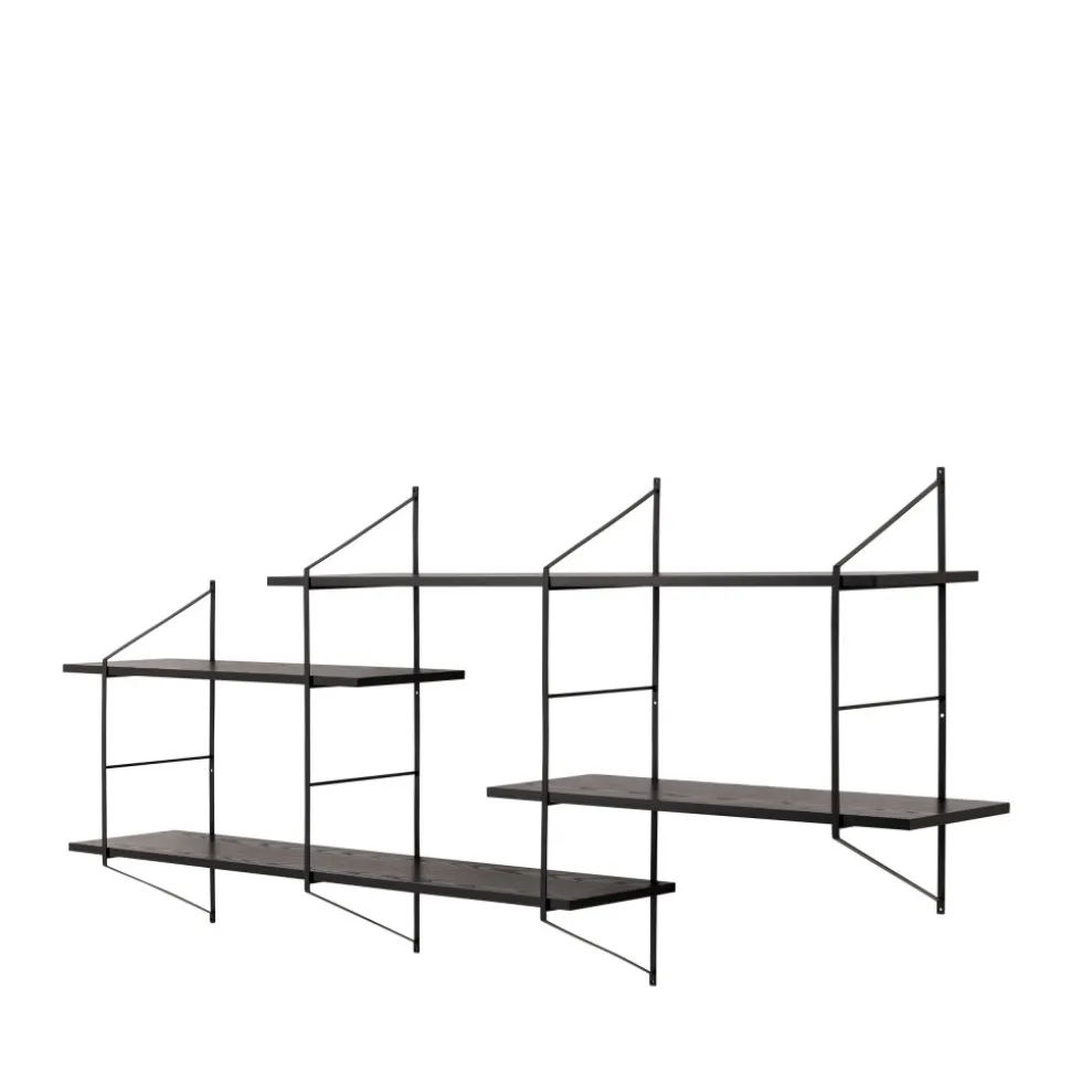 TOCRO Etagère murale en bois et métal L191cm