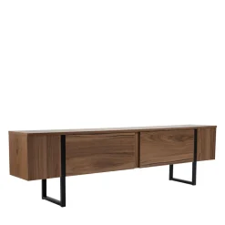 TOD Meuble TV 2 portes en bois et métal L180cm