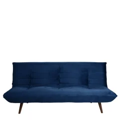 TOMMY Canapé convertible 3 places en velours