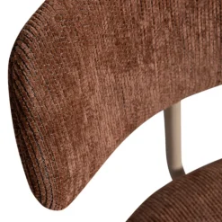 TRAVIS Lot de 2 chaises en tissu et pieds beiges
