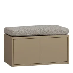 TURNER Banc d'entrée avec rangement chaussures en bois L80cm