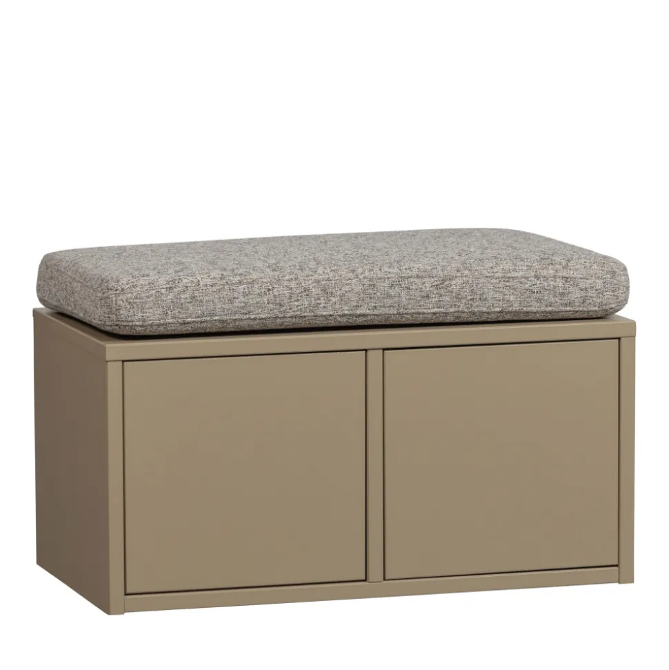 TURNER Banc d'entrée avec rangement chaussures en bois L80cm