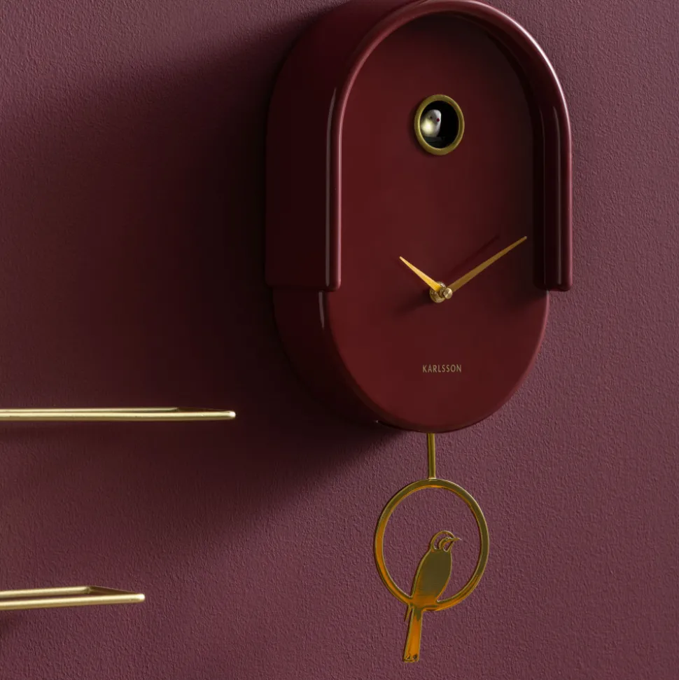 TWEET Horloge murale en métal avec coucou