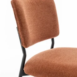 VANDER Lot de 2 chaises en tissu et métal