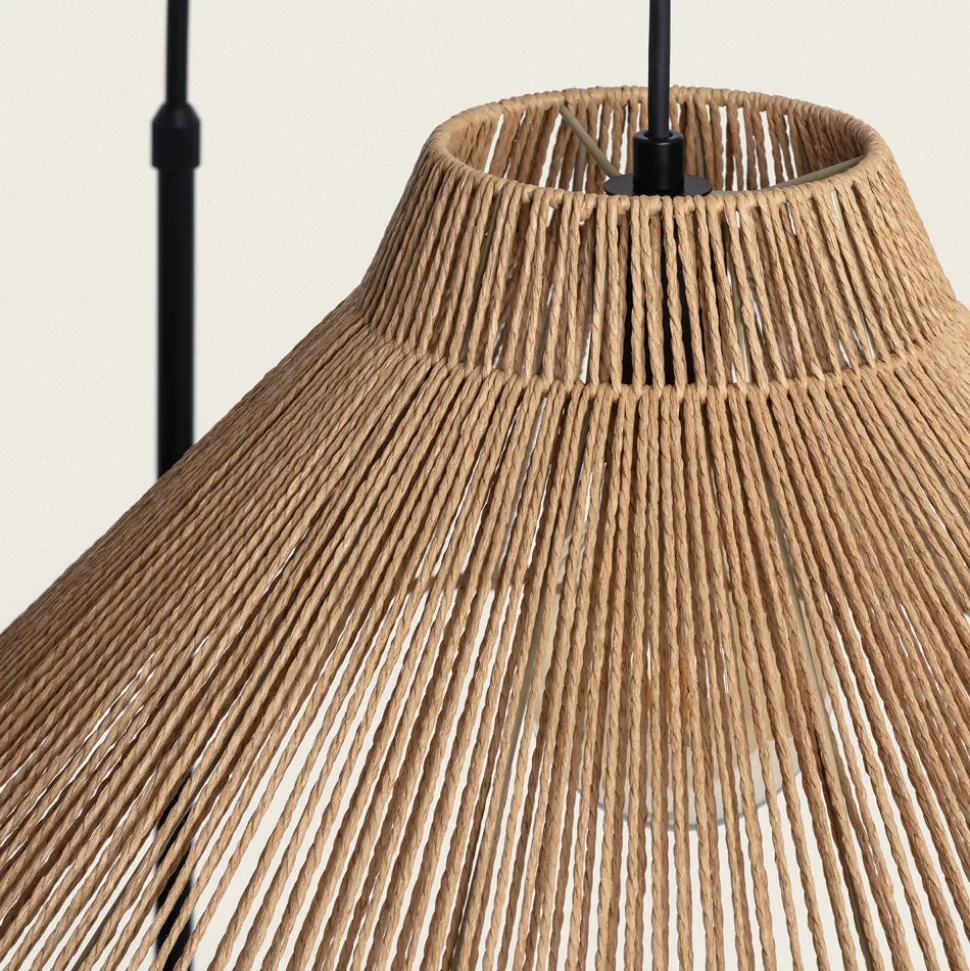 VANO Lampadaire en métal avec abat-jour en corde H155cm