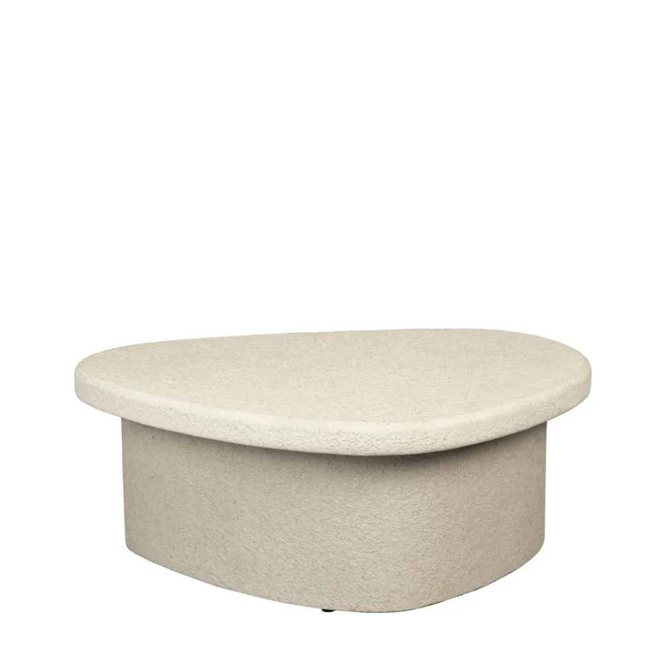 VEDA Table basse organique en bois finition marbre recyclé