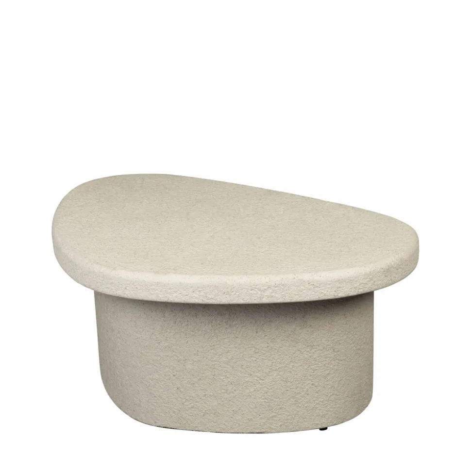 VEDA Table basse organique en bois finition marbre recyclé