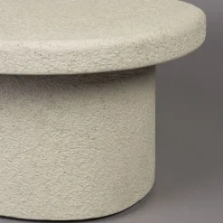VEDA Table basse organique en bois finition marbre recyclé