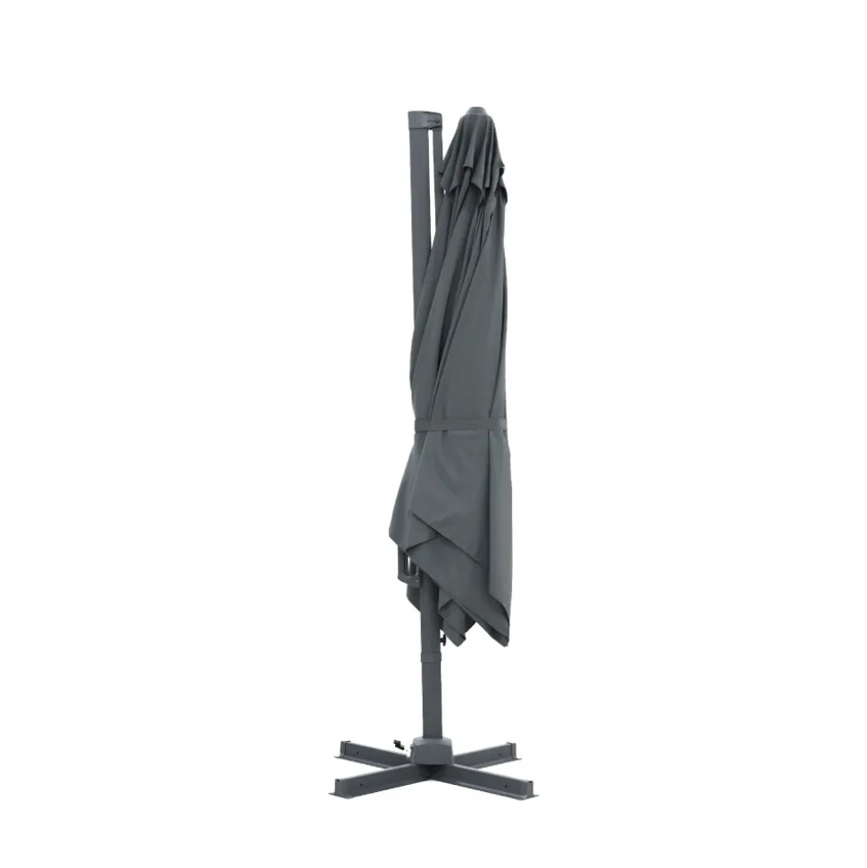 VEYA Parasol carré déporté en aluminium 3x3m