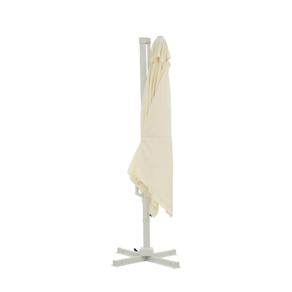 VEYA Parasol carré déporté en aluminium 3x3m